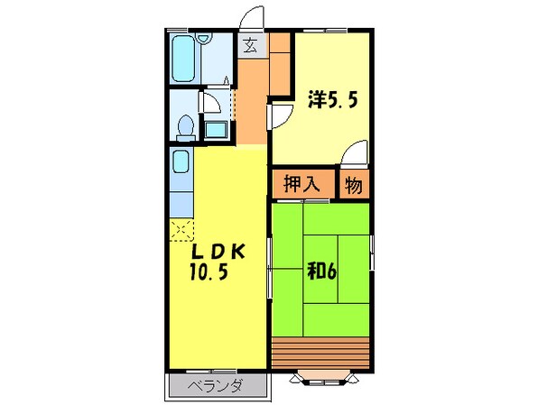 ルシェール武庫川 Ⅱの物件間取画像